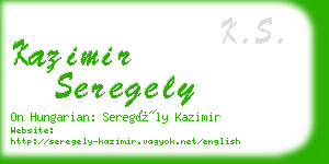 kazimir seregely business card